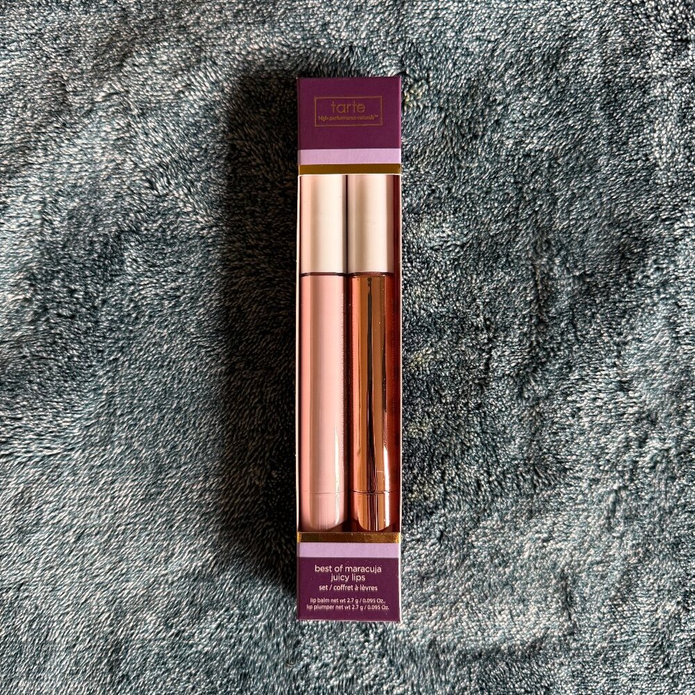 NEW tarte Maracuja Juicy Lips Fig & Rosy Copper All-in-1 balm & lip plump